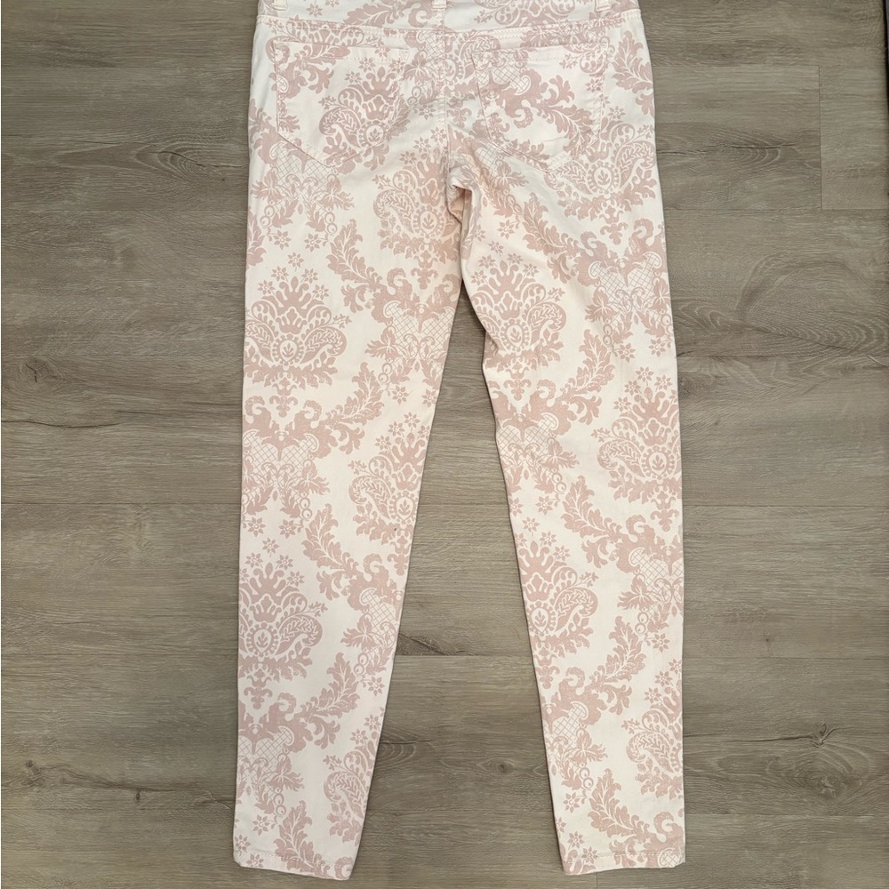 Pink Damask Patterned Pants - Picture 2 of 5